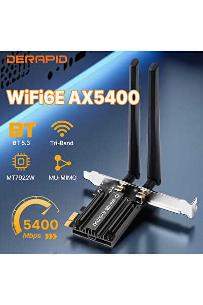 Choice AX5400S WiFi6E BT5.3 WiFi 6E AX5400 PCIe Adapter Bluetooth 5.3 Triple ...