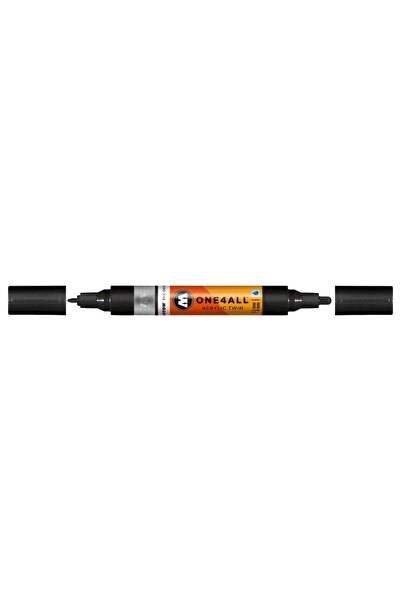 Molotow One4All Akrilik Çift Uçlu Marker Kalem 1.5-4 mm Signal Black 180