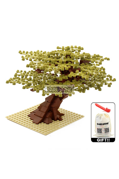Choice3 Olive Green Tree Set Marumine MOC Bricks Tree Set 205PCS with Plate M...