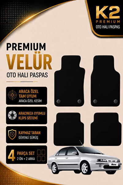K2 CARPET Fiat Marea Özel Kesim Tam Uyumlu Lüx Oto Halı Paspas Fiat Marea Paspas
