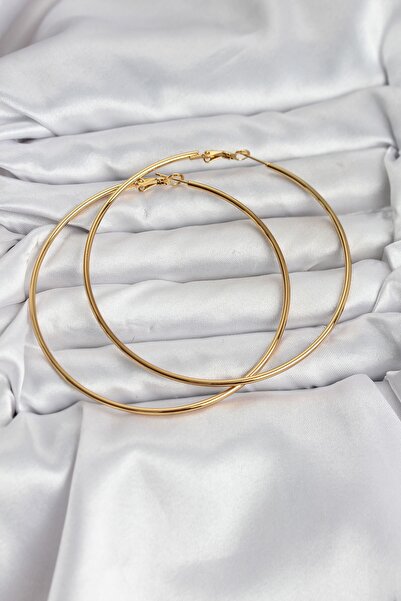 Inure Jewelry حلق دائري من الفولاذ 316L بلون ذهبي مقاس 75 ملم