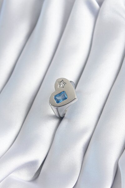 Inure Jewelry Brass Silver Color Heart Model Star Zircon Stone Detail Women's...