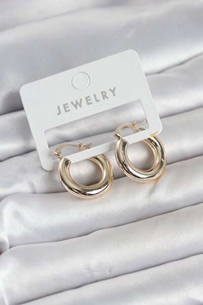 Inure Jewelry حلق نسائي من النحاس باللون الذهبي مقاس 20 ملم