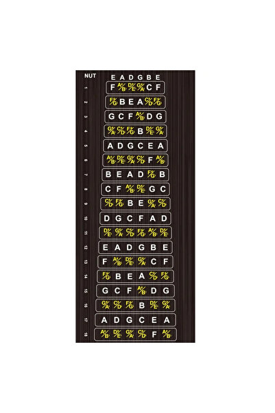 Choice 1PC Guitar Stickers Scales Notes Fret Decals Beginner Learning Label G...