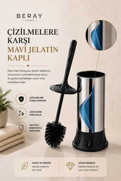 Beray Metal Stainless Steel Chrome Wc Toilet Brush Toilet Brush