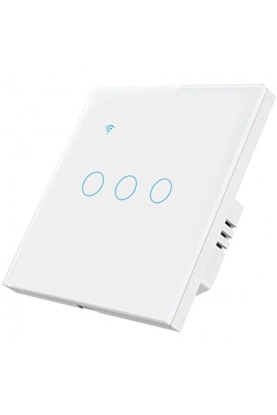 iUni Smart touch switch 3F, Wireless, Tempered glass, LED