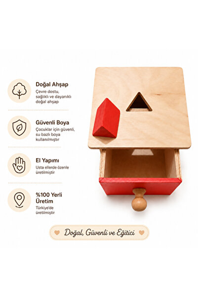 Montessori Gemisi Decision Box with Drawers - Triangular Prism
