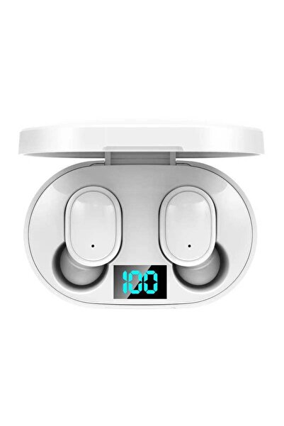 Choice4 White E6S Digital Display Wireless Earphones Noise Canceling Waterpro...