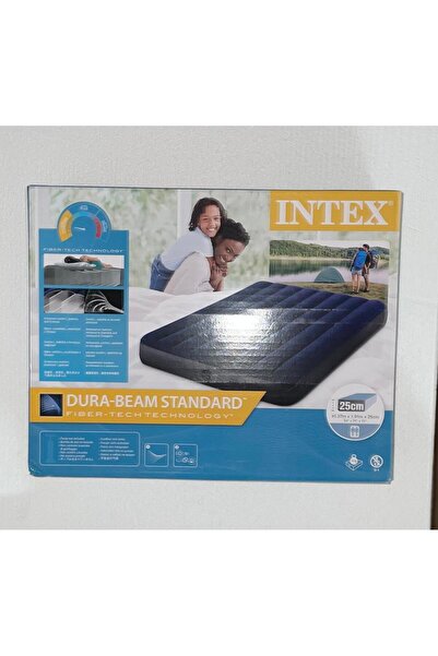 Intex Çift Kişilik Şişme Yatak Ev ve Kamp Yatağı Outdor Camping (Pompa ve Taş...