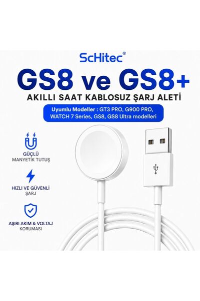 schitec T800 Ultra Watch Wireless Charge Hızlı Şarj Cihazı