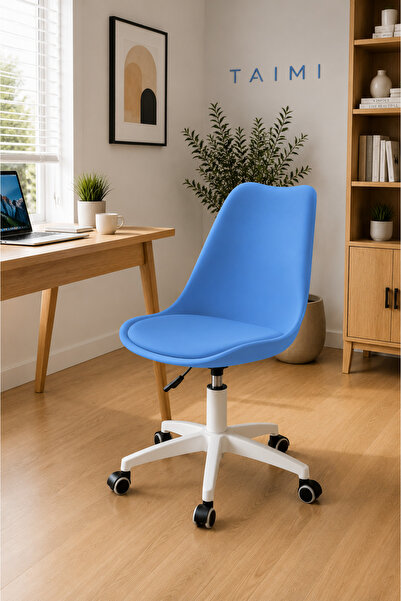 Taimi Ergonomic 360° Swivel Adjustable Height Office Chair, Padded, with whee...