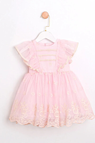 HAUSEkids 2-5 Years Madeline Guıpure Girl's Dress-Pink