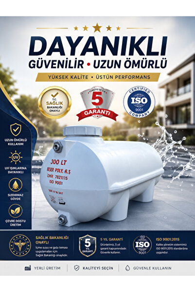 Beşer Polyester 300 LT Su Depoları İçme Suyuna Uygun Yosun Bakteri Üretmeyen ...