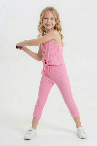 HAUSEkids 6-9 Yaş Sporlife Tennis Kız Çocuk Taytlı Takım -Pembe-