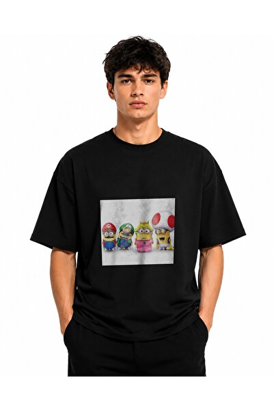Inscriptie Tricou Unisex Bumbac Premium Casual " Minion - Familia Mario "