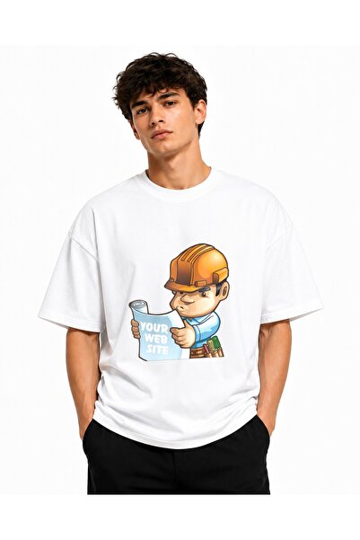 Inscriptie Tricou Unisex Bumbac Premium Casual " Proiect constructie "
