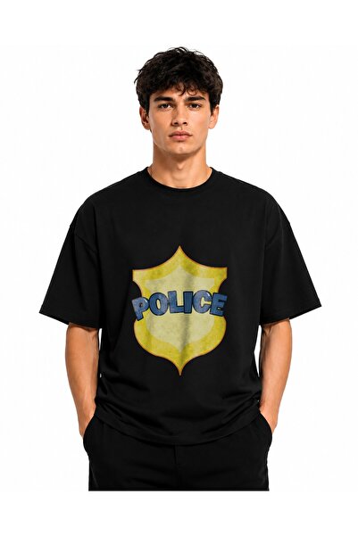 Inscriptie Ουνισέξ Βαμβακερό T-shirt Υψηλής Ποιότητας  "Σήμα Αστυνομίας "