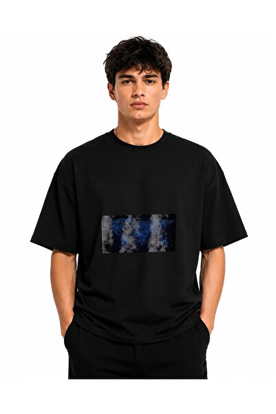 Inscriptie Tricou Unisex Bumbac Premium Casual " Night sky world map "