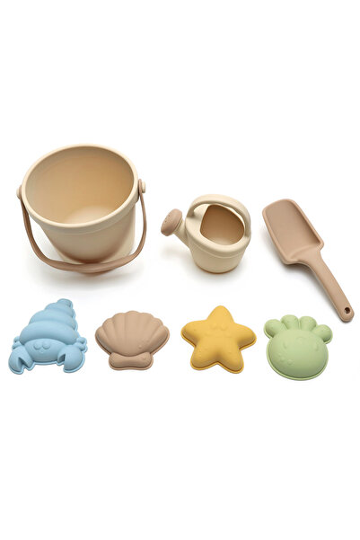 Choice beige Children's Beach Toys Sand Bucket and Shovel Set, Silicone Ocean...