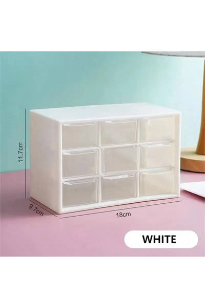 Choice White Simple High-Color Desktop Organizer Drawer Type Desktop Small Ob...
