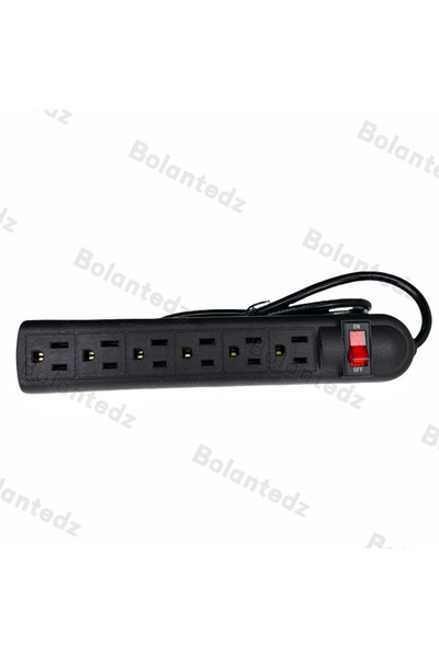 Choice black Bolantedz Power Socket 6 US AC Outlets Power Strip With Switch 1...