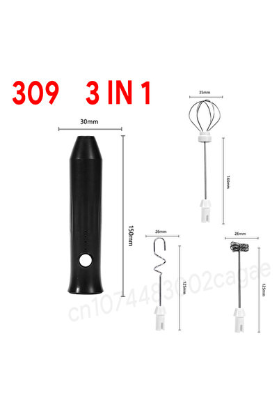 Choice4 0.5-1L 309-black Wireless Milk Frother Electric Type-C Handheld Blend...