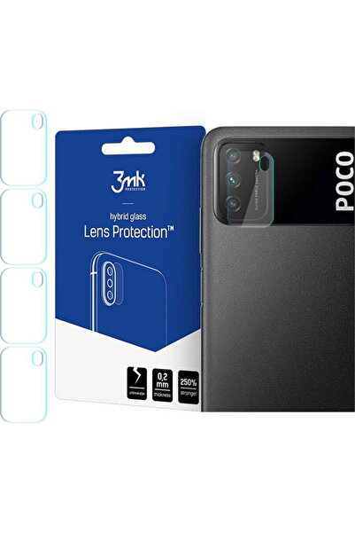 3MK Protecție cameră Xiaomi Poco M3 - Pachet de 4 carcase din sticlă flexibilă