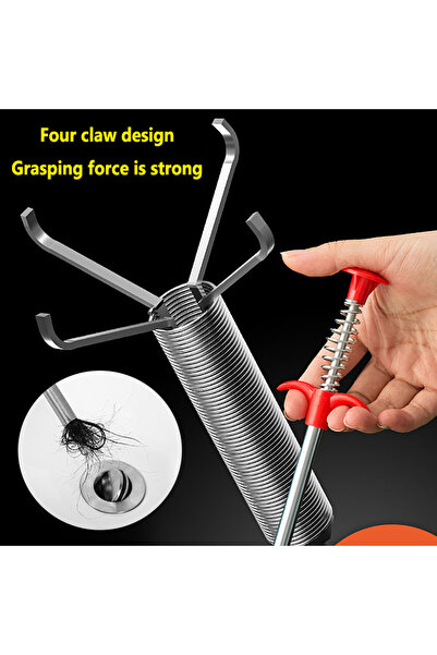 Choice 60cm Spring Pipe Dredging Tools, Drain Snake, Drain Cleaner Sticks Clo...