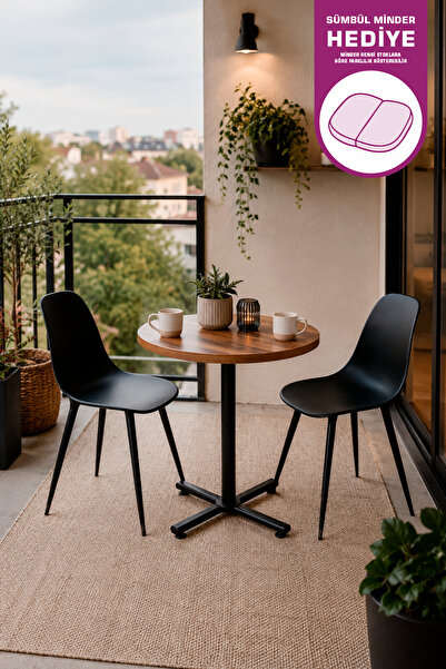 VİLİNZE Eames Sandalye Payas Metal Ayak Mutfak Bahçe Balkon Bistro ve Cafe Ma...