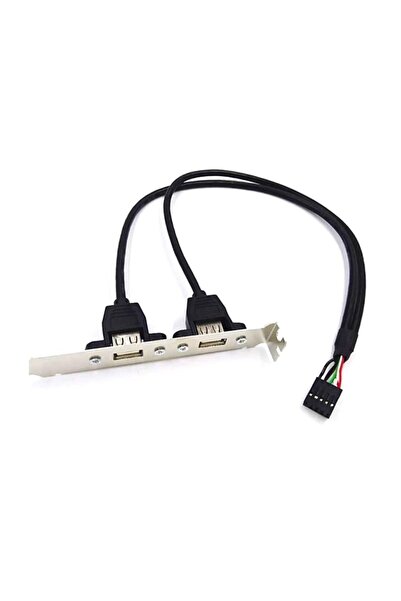 Choice قطعة واحدة من كابل USB أسود بمنفذين 2.0 للوحة الأم مع حامل توسعة للوحة...