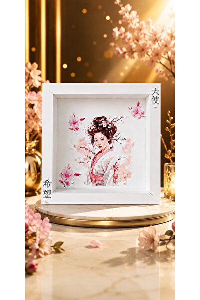miceda art studio Japon Sakura Temalı Dekoratif Ev Ofis Duvar Dekoraasyon Tablo