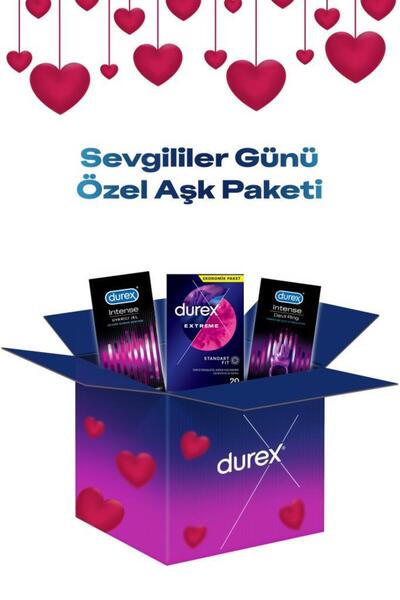 Durex Sevgililer Günü Extreme Prezervatif 20li+Devil Ring Titreşimli Halka+In...