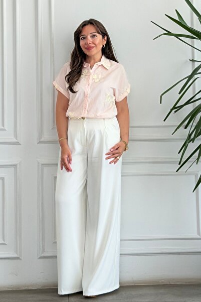 yb yağmur butik Wide Leg Draped Trousers