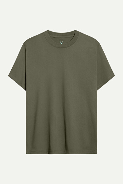 KAFT Tricou verde pentru bărbați, model regular basic - 100% bumbac |   Norma...