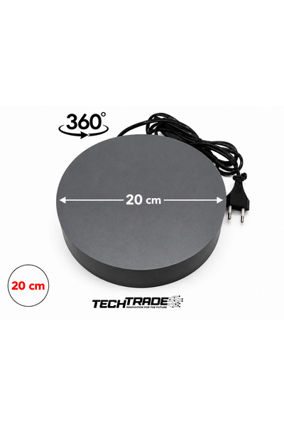 Tech Trade Ürün Çekimi Için 360° Dönen Stand Elektrikli 20cm Çapında