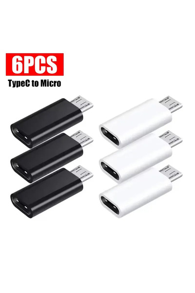 Choice12 6PCS-SET 2 Micro USB Female To Type C Male Android Adapter Connector...