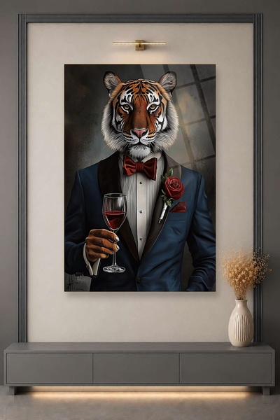HMDS CONCEPT Tigar i slika na čaši za vino 168