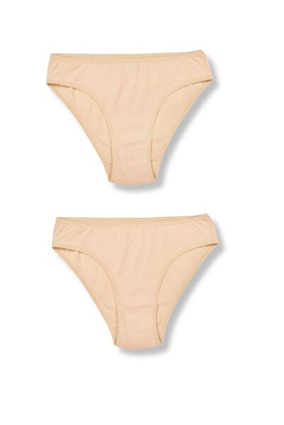 OrganicKid Comfort Plus Kadın Ten Rengi Slip Külot 2'li Çamaşır Set