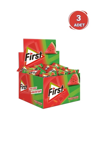 First Karpuz Aromalı Tekli Sakız 1,7 gr - 600 Adet