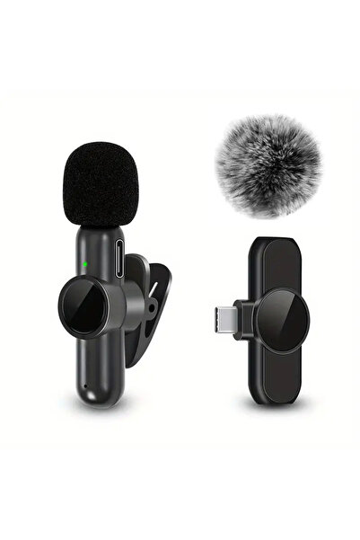 Choice 1in1 For Type-C Wireless Lavalier Microphone With Windproof Cover Audi...