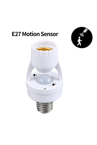 GGBEE مفتاح لمبة ذكي LED مع مستشعر حركة PIR، قاعدة E27 E26، محول حامل لمبة، م...