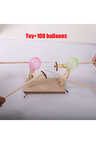 Choice Wooden style Handmade Wooden Balloon Battle Game for Two Players Fast-...
