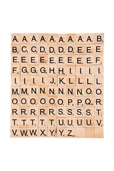 Choice1 B01 100Pcs Wood Tiles Letter Alphabet Number Wooden Block Educational...