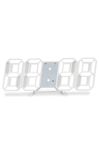 Choice1 Whtie G607A 3D LED Digital Clock Luminous Fashion Wall Clock Multifun...