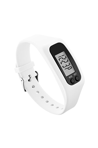 Choice1 سوار عداد الخطوات LED أبيض اللون (قطعة واحدة أو قطعتين) مع شاشة عرض 1...