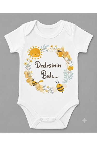 EYDUBABY بدلة أطفال قصيرة الأكمام مطبوعة بطبعة Honey Grandpa's Honey