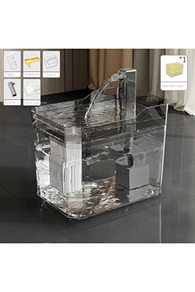 Choice 1.5L L Transparent Cat Water Fountain Auto Filter Transparent Cat Drin...