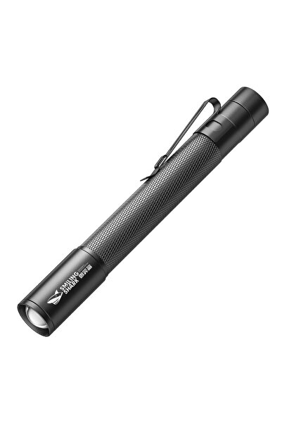 Choice SD-1211Black Smiling Shark SD1211 Pen Light Portable Zoomable Flashlig...