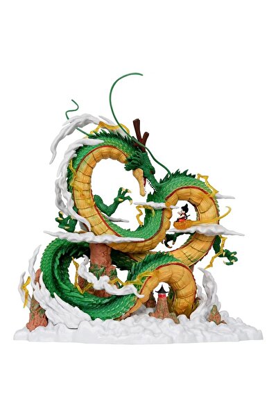 BANDAI WHITE Dragon Ball Z Shenron And Son Goku 22cm Anime Figure Dbz Figurin...