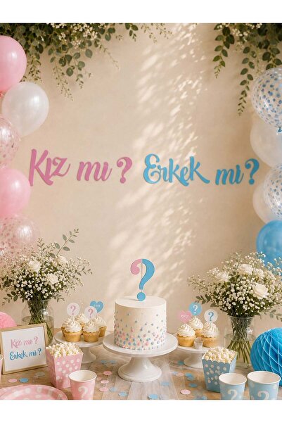 Parti Adresi Cinsiyet Belirleme Partisi Kız Mı Erkek Mi Yazılı Kaligrafi Banner